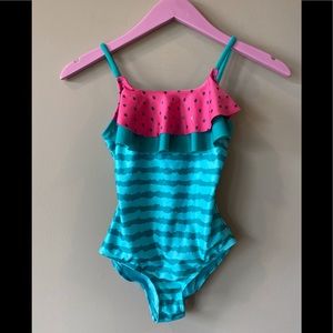 Cat and Jack watermelon girls bathing suit
